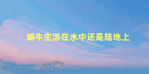 蜗牛生活在水中还是陆地上
