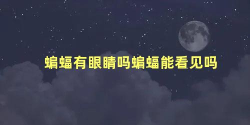 蝙蝠有眼睛吗蝙蝠能看见吗