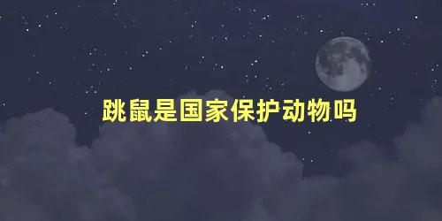 跳鼠是国家保护动物吗