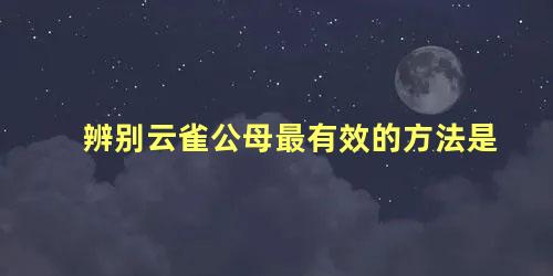 辨别云雀公母最有效的方法是