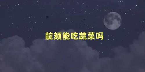 靛颏能吃蔬菜吗