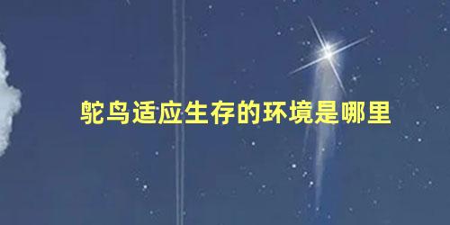 鸵鸟适应生存的环境是哪里