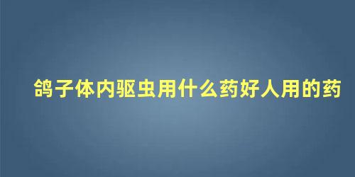鸽子体内驱虫用什么药好人用的药