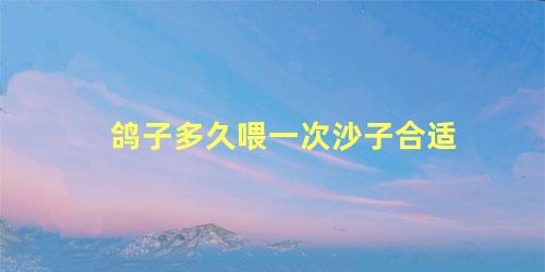 鸽子多久喂一次沙子合适