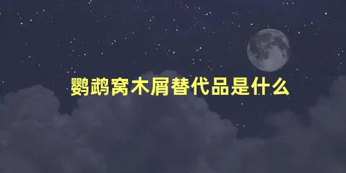鹦鹉窝木屑替代品是什么