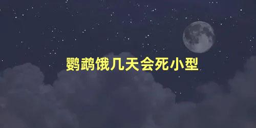 鹦鹉饿几天会死小型