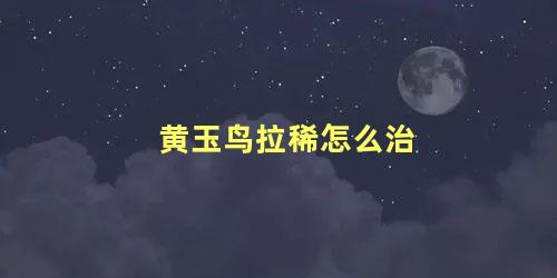 黄玉鸟拉稀怎么治