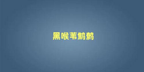 黑喉苇鹪鹩